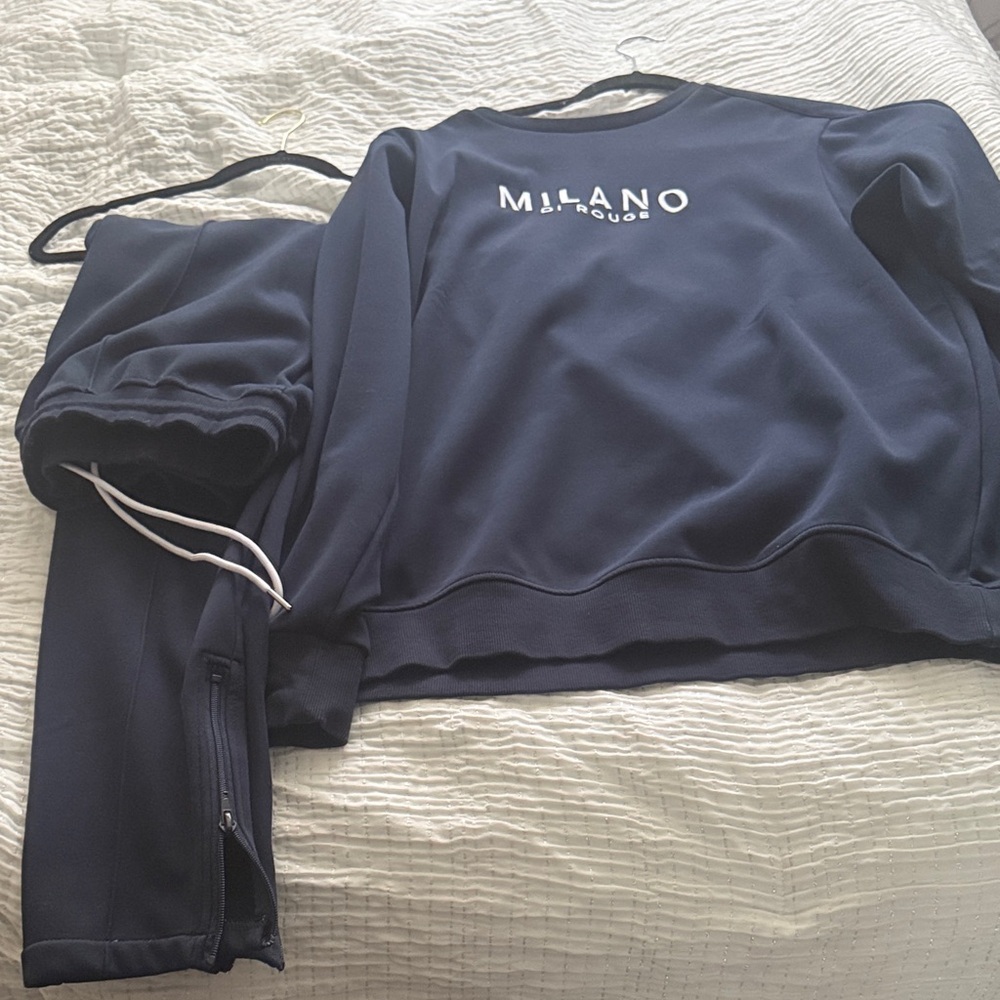 Milano Dark Blue Tracksuit Ensemble